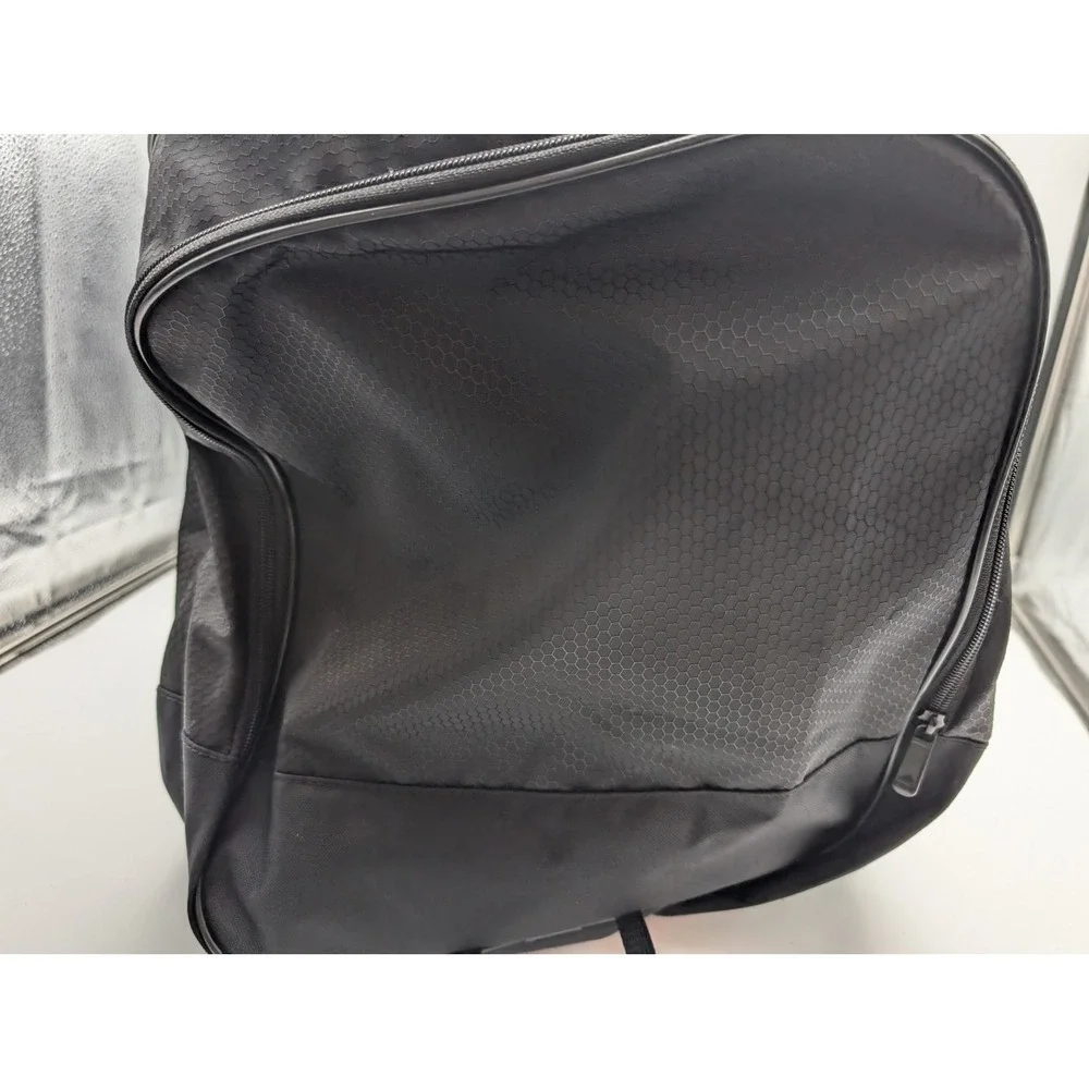 Adidas Black Honeycomb Textured Duffel Gym Bag Large Logo Zipper Pockets